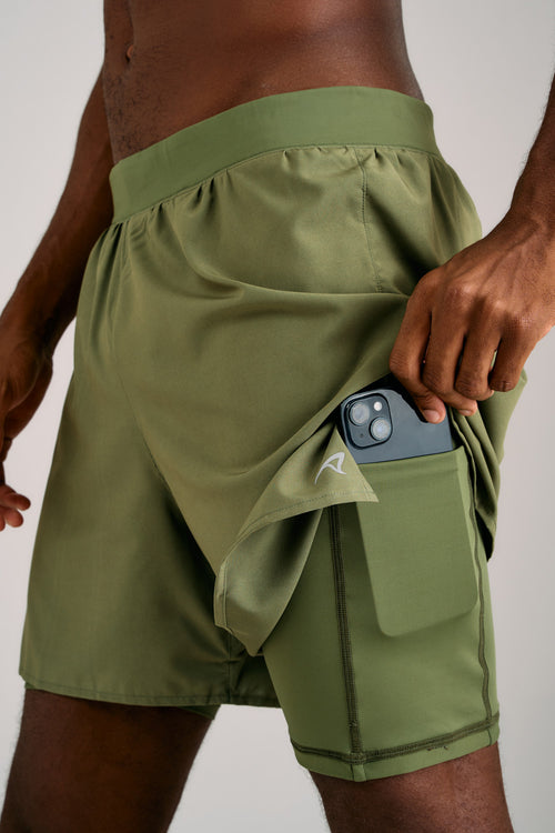 GRIT BOSSA 3-POCKET 5" SHORTS WITH INNER TIGHTS MEN
