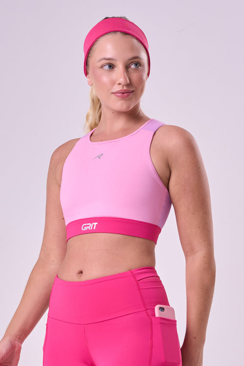 GRIT BOSSA ADJUSTABLE 1 POCKET RACERBACK SPORTS BRA
