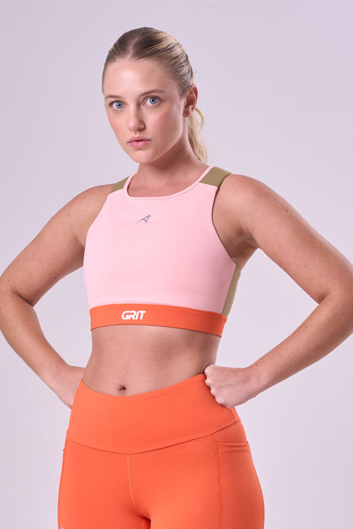 GRIT BOSSA ADJUSTABLE 1 POCKET RACERBACK SPORTS BRA