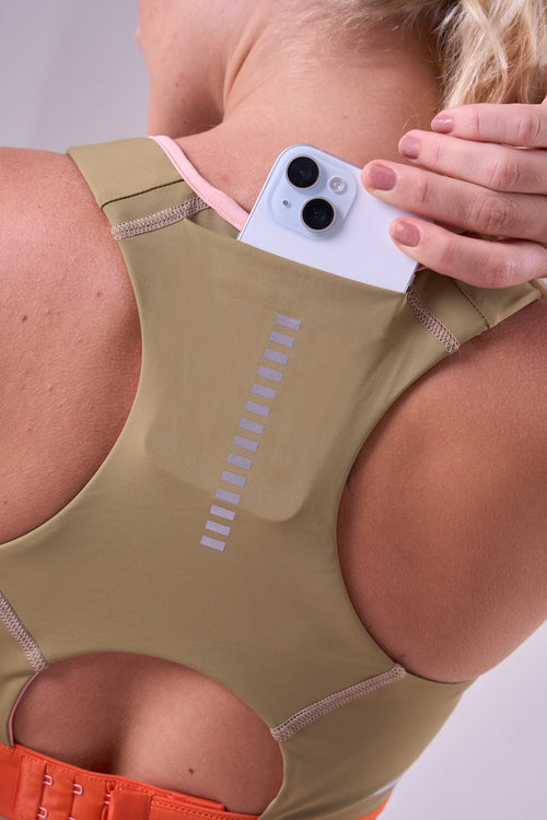 GRIT BOSSA ADJUSTABLE 1 POCKET RACERBACK SPORTS BRA