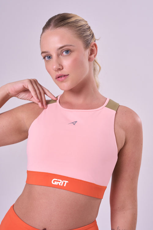 GRIT BOSSA ADJUSTABLE 1 POCKET RACERBACK SPORTS BRA