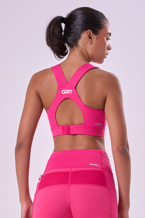 GRIT BOSSA AJUSTABLE RACERBACK WITH 1 POCKET SPORTS BRA