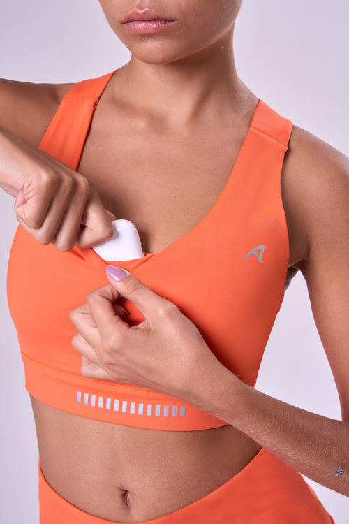 GRIT BOSSA AJUSTABLE RACERBACK WITH 1 POCKET SPORTS BRA