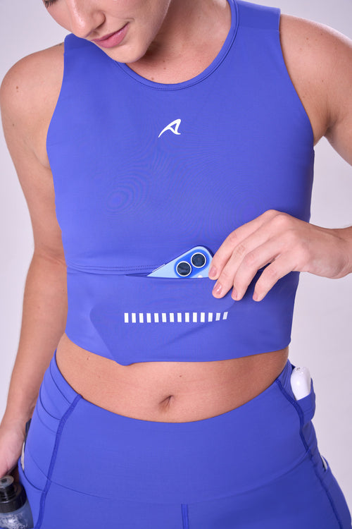 GRIT BOSSA CROP TOP WITH LARGE FRONT POCKET