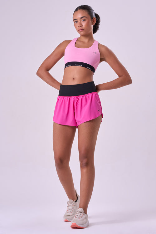 SPRINT GINGA ULTRALIGHT 3" SHORTS WITH BAMBOO LINER, 2 POCKETS & POWER WAISTBAND WITH ZIPPERBONDED SEAMS