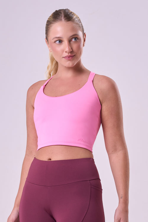 ESSENTIAL RUN LENGTHY CROPPED SPORTS BRA