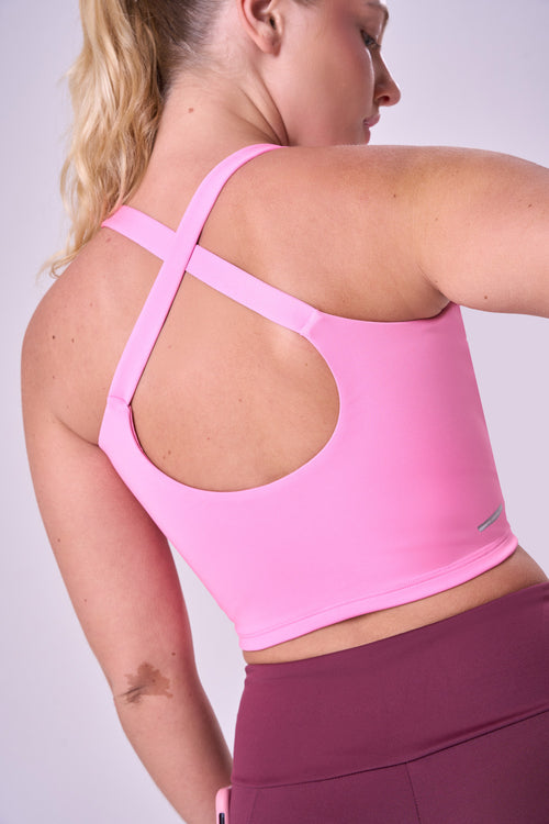 ESSENTIAL RUN LENGTHY CROPPED SPORTS BRA