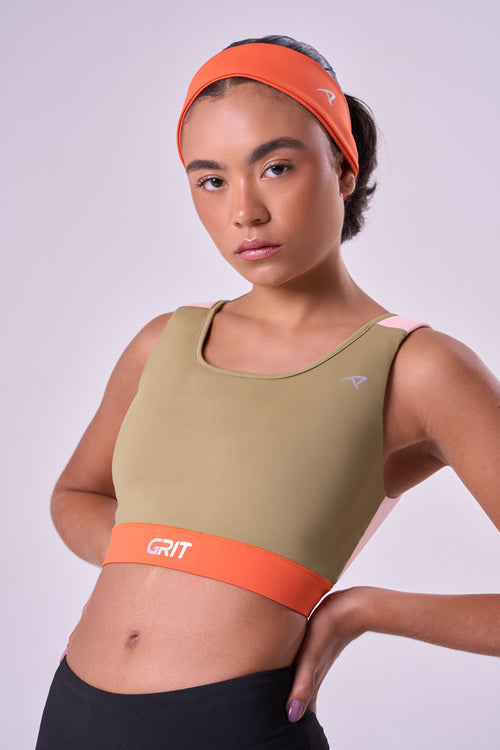 GRIT BOSSA ADJUSTABLE 1-POCKET STRAIGHT SPORTS BRA
