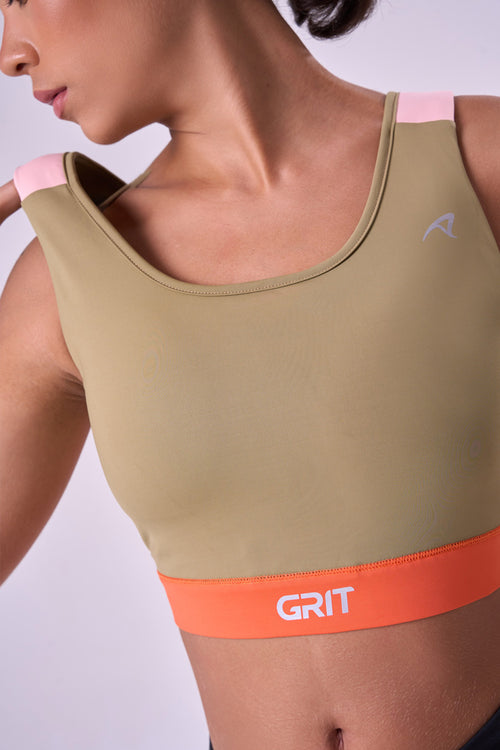 GRIT BOSSA ADJUSTABLE 1-POCKET STRAIGHT SPORTS BRA