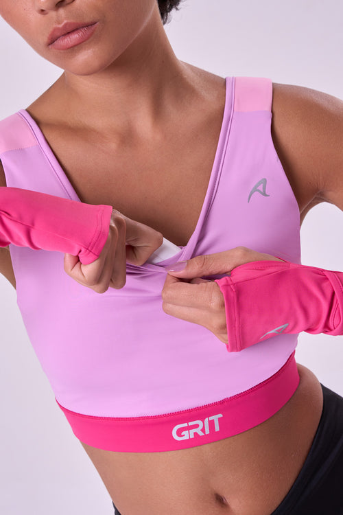 GRIT BOSSA ADJUSTABLE 1-POCKET STRAIGHT SPORTS BRA