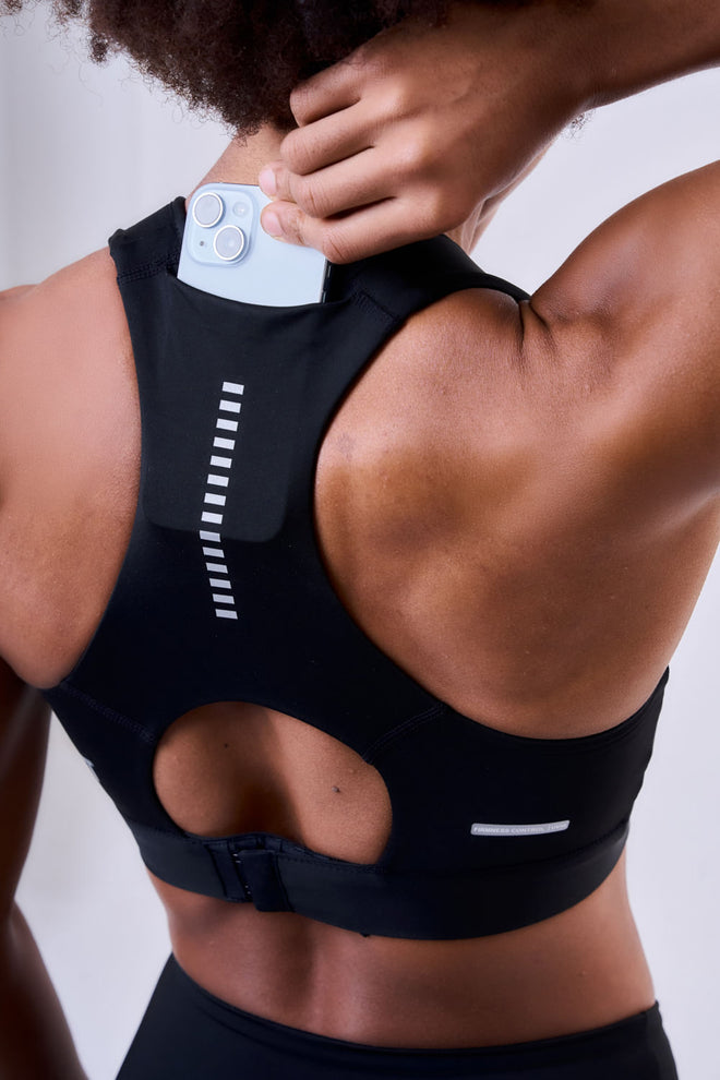 GRIT BOSSA AJUSTABLE 1 POCKET RACERBACK W/ ZIPPER SPORTS BRA
