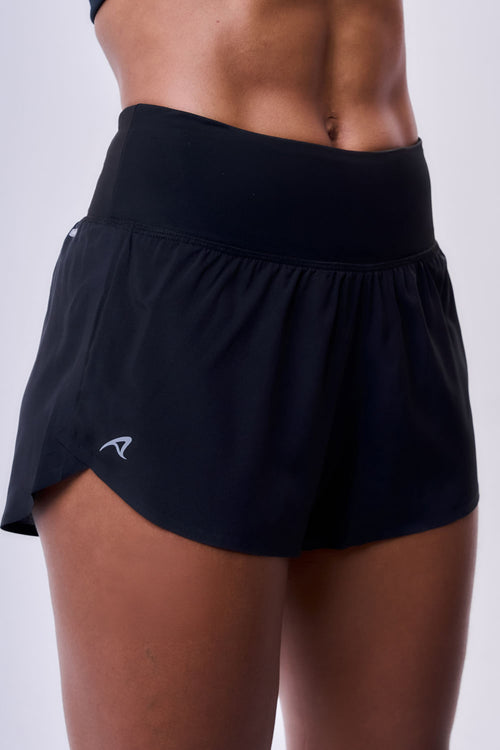 SPRINT GINGA ULTRALIGHT 3" SHORTS WITH BAMBOO LINER, 2 POCKETS & POWER WAISTBAND WITH ZIPPERBONDED SEAMS