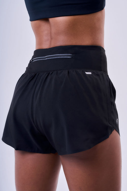 SPRINT GINGA ULTRALIGHT 3" SHORTS WITH BAMBOO LINER, 2 POCKETS & POWER WAISTBAND WITH ZIPPERBONDED SEAMS