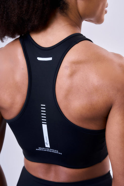 SIGNATURE SAMBA RACERBACK ZIP SPORTS BRA