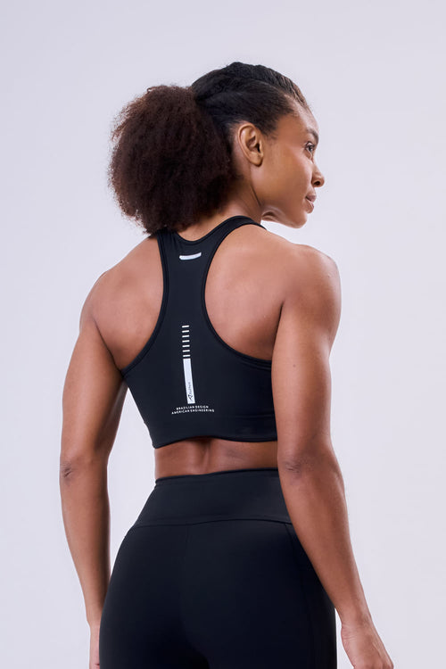 SIGNATURE SAMBA RACERBACK ZIP SPORTS BRA