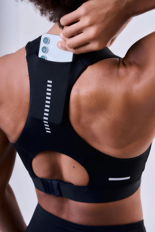 GRIT BOSSA ADJUSTABLE 1 POCKET RACERBACK SPORTS BRA Brasil Run Club